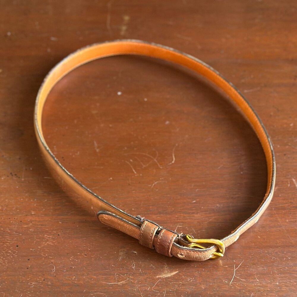 Coach Brown Leather Belt 26" X 0.75" Real Glove Tanned Leather Made In New York